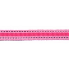 Ripsband*Grosgrainband Rosa*Pink-Silber gestreift