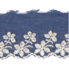 Chambray Wäschespitze Fleur*jeansblau